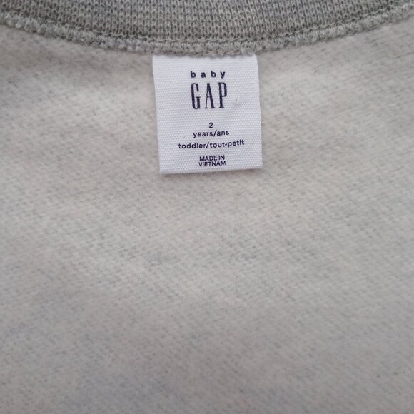 Baby Gap Toddler Long Sleeve Gray Sweatshirt Dinosaur Pattern Size 2 Yrs 95 cm - Picture 2 of 6